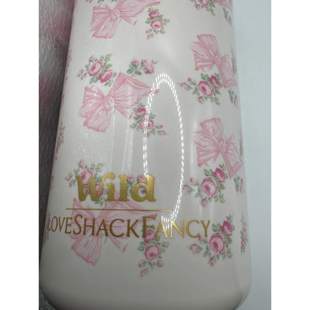 Wild LoveShackFancy Soap Dispenser Pink Bow Floral Rose Cream Pump